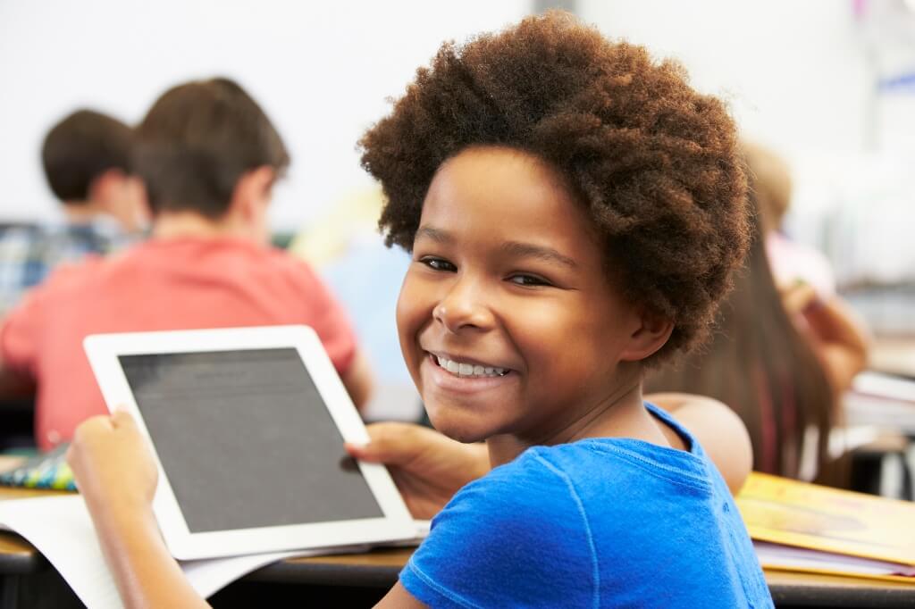 Smiling Girl At School